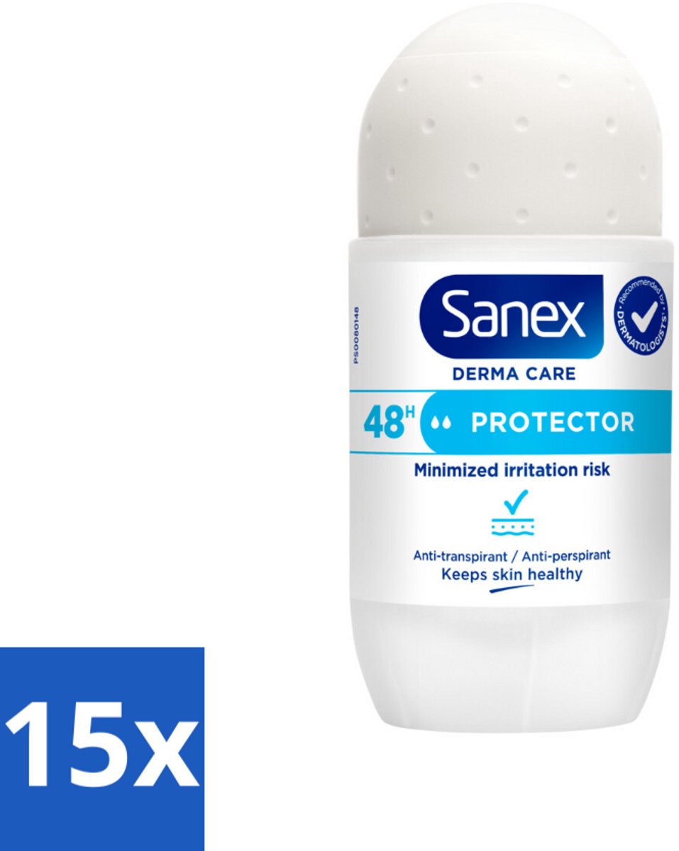 15 x Sanex – Deodorant Roller – Dermo Protector – 53 ml - Kabel - Kabels - Kabelsysteem - Kabelsysteem