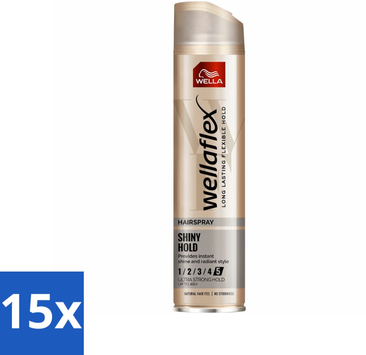 15 x Wella – Flex Shine Ultra Strong – Haarspray – 250 ml - Haarspray - Glansspray - Haar Fixatie - Haar Verzorging - Haar Stralen
