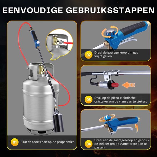 VH Supplies®Onkruidbrander Elektrisch - Onkruidverwijderaar - Weed Burner — afbeelding 3