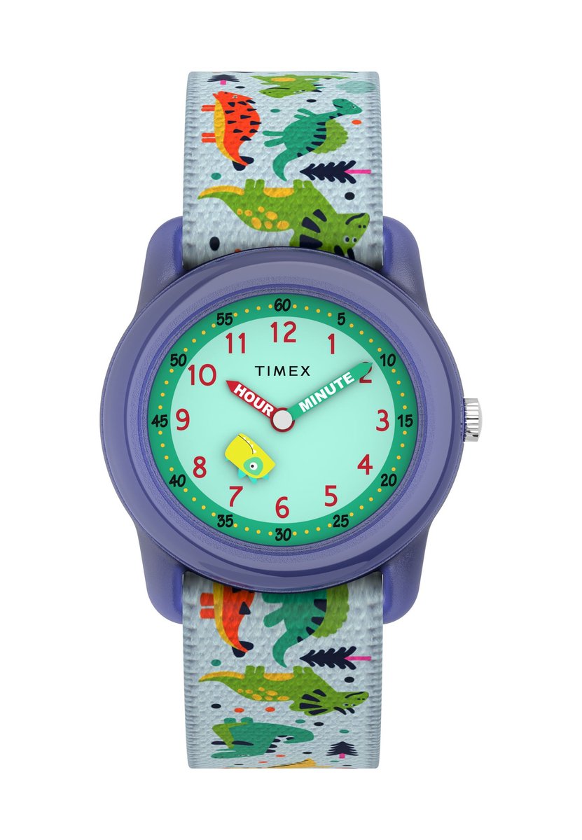 Timex Timex Time Machines Quartz Analoog Horloge Wit En Blauw Kast Gemaakt Van 100% Hars En Een Band Van 100% Elastische Stof 29 TW7C773001O
