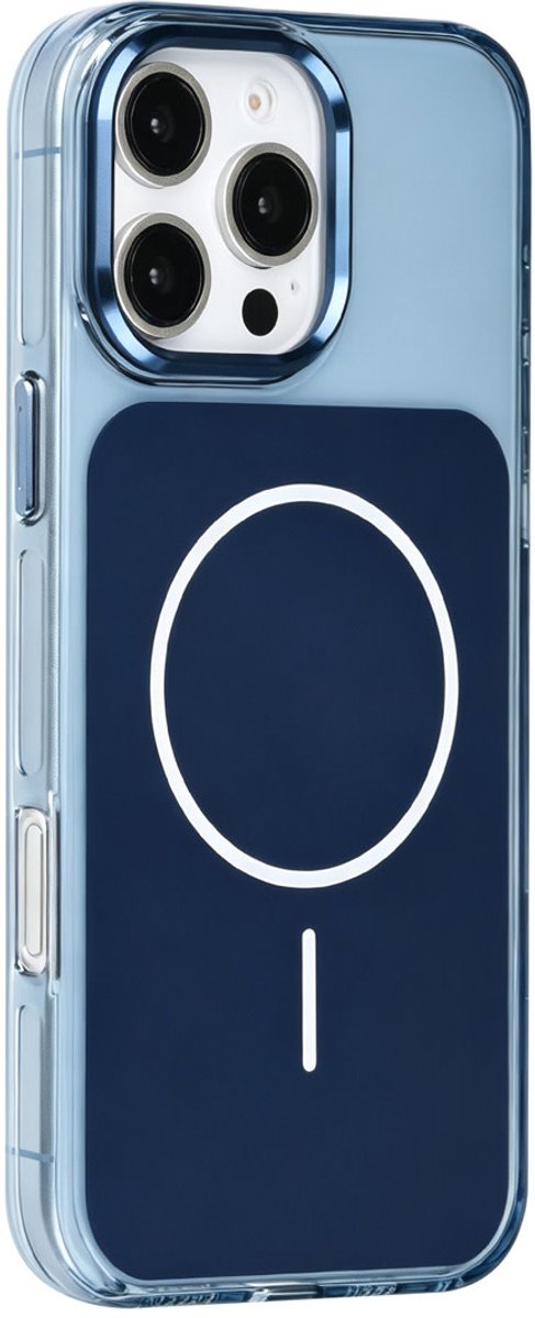 TUNIQ telefoonhoesje voor Apple iPhone 16 Pro Max - MagSafe glossy PC - Blauw