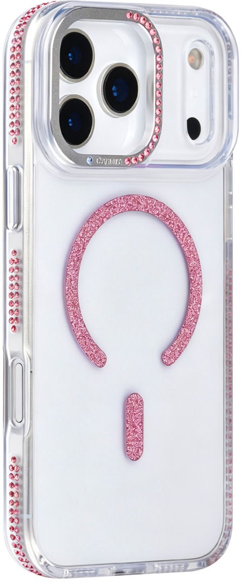 TUNIQ telefoonhoesje voor Apple iPhone 17 Pro Max - Diamond MagSafe TPU+PC - Roze