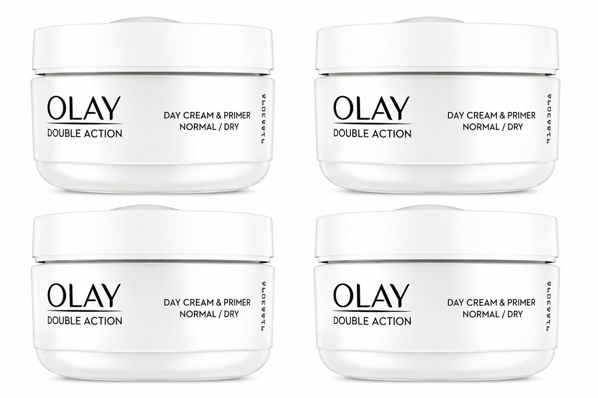 Olay Double Action - Hydraterende Dagcrème En Primer - 50 ml - 4 stuks