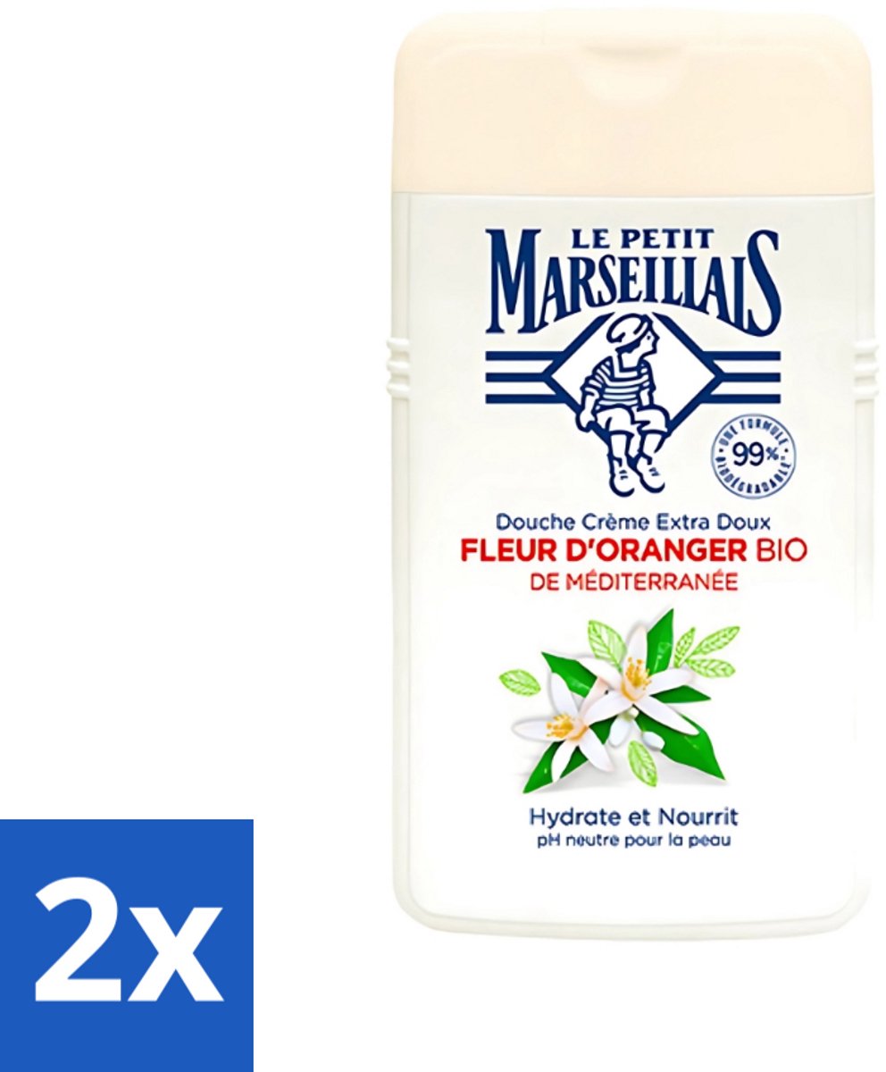 Le Petit Marseillais - Douchecrème - Oranjebloesem - Hydraterend - 250ml - Voordeelverpakking - 2 stuks