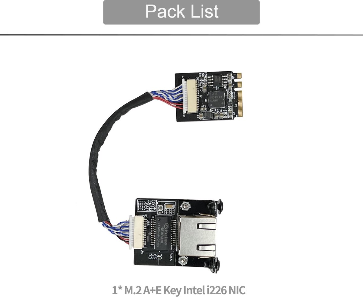 youyeetoo M.2 naar gigabit bekabelde NIC, Intel i226 2.5G ethernet server NIC, compatibel met M.2 B+M-sleutel en M.2 - ShopVlot