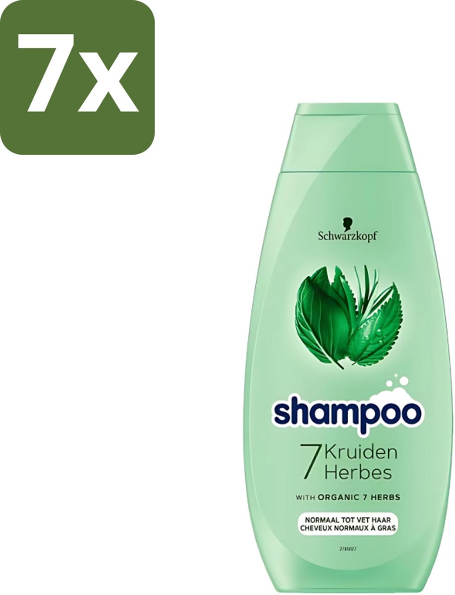 Schwarzkopf - Shampoo - 7 Kruiden - Normaal tot Vet haar - 400 ml - Bulkverpakking - 7 stuks