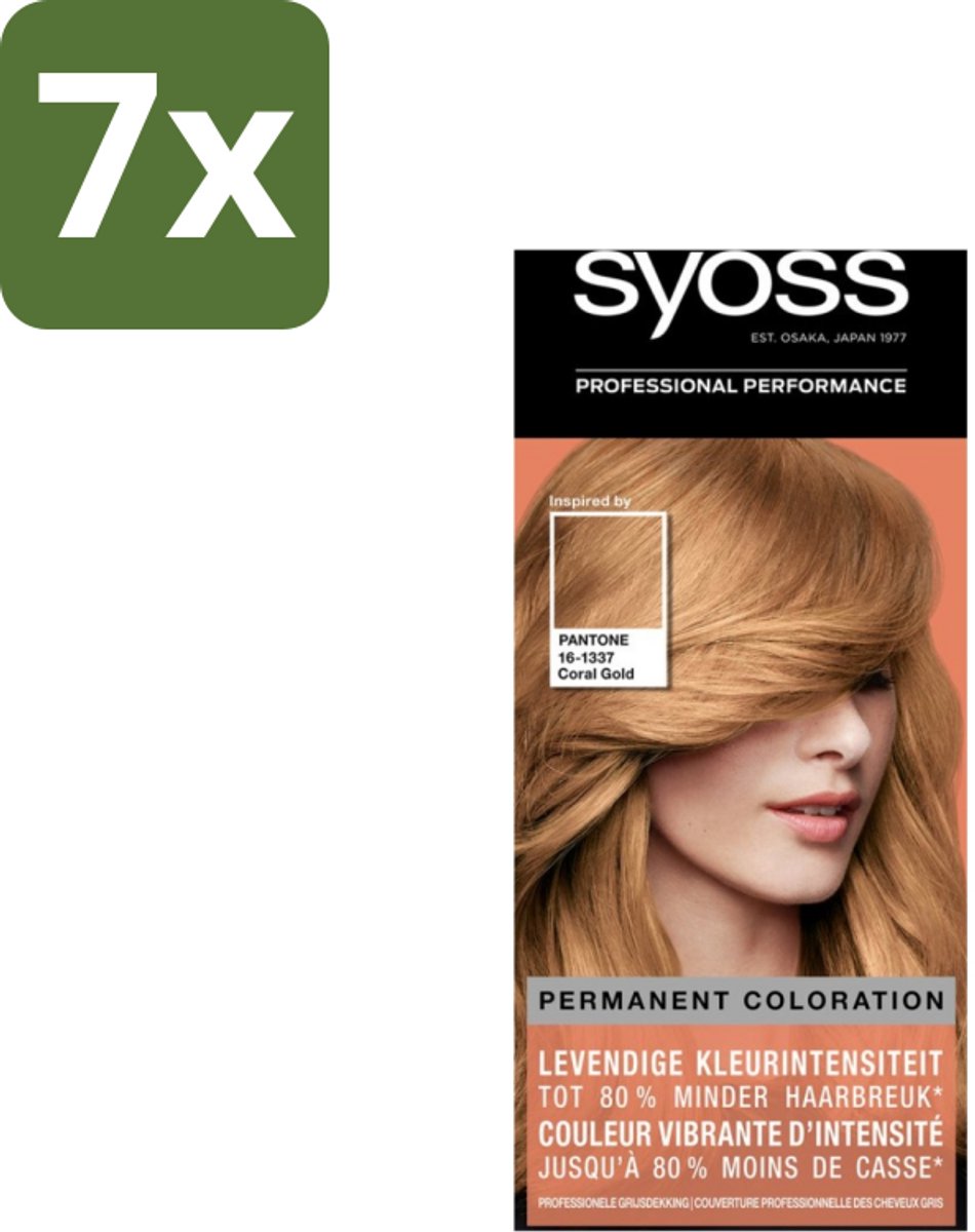 Syoss - Haarverf Colors Pantone - 9-67 Coral Gold - 1 Haarkleuring - Bulkverpakking - 7 stuks