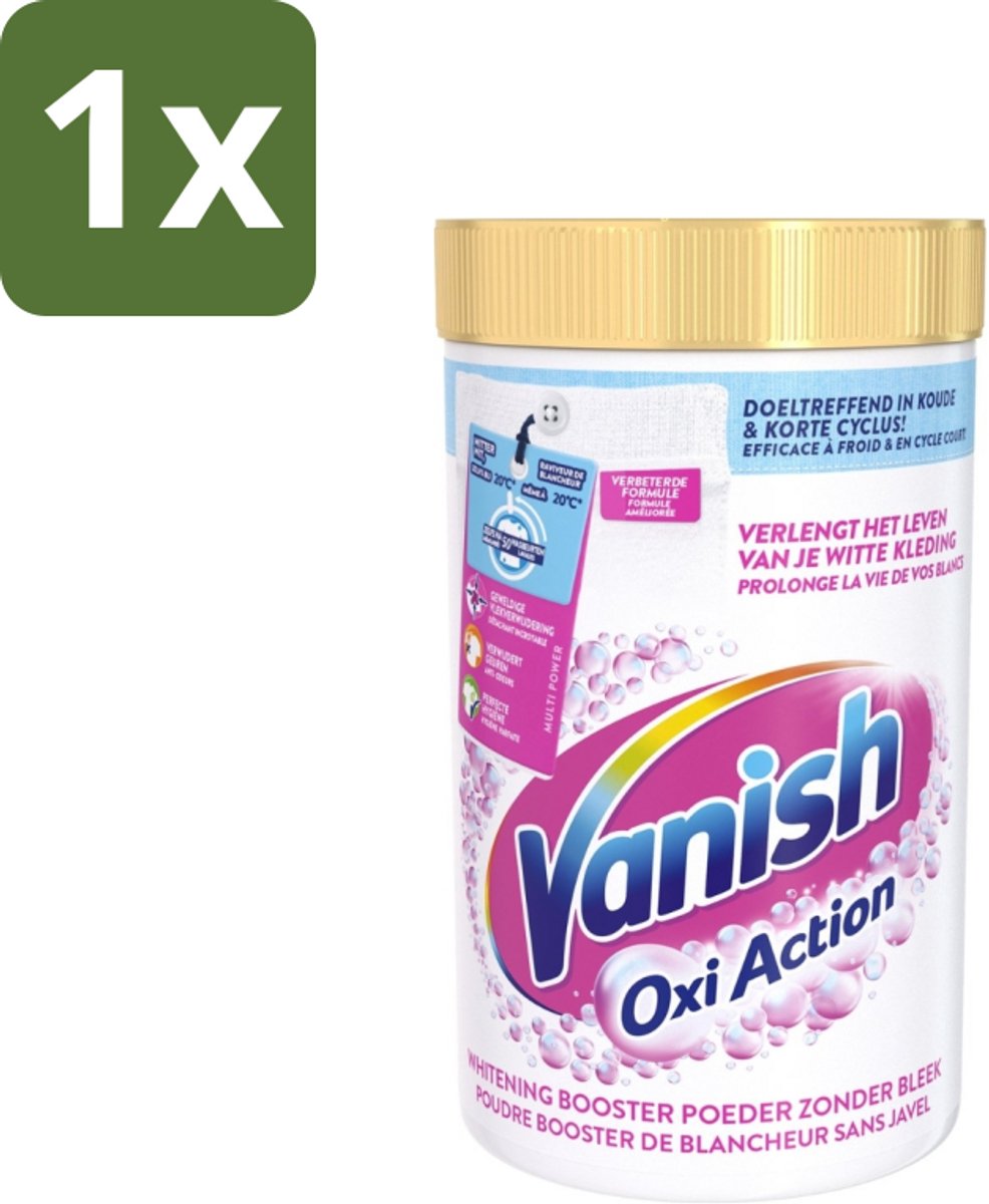 Vanish Oxi Action - Vlekkenverwijderaar Poeder - Zonder Bleek - Witte Was - 1.5 Kg - 1 stuk