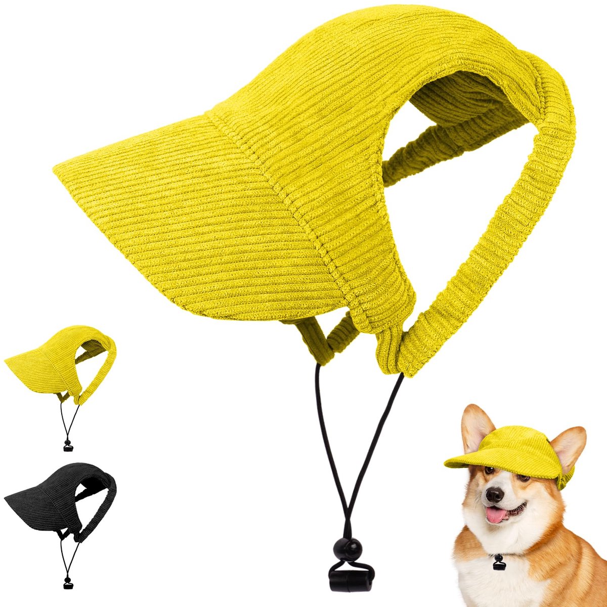 OFFCUP Hondenhonkbalpet Verstelbare Hondenzonnehoed met Oorgaten Buitenpet voor Honden Zomerreispet Zonnehoeden - ShopVlot