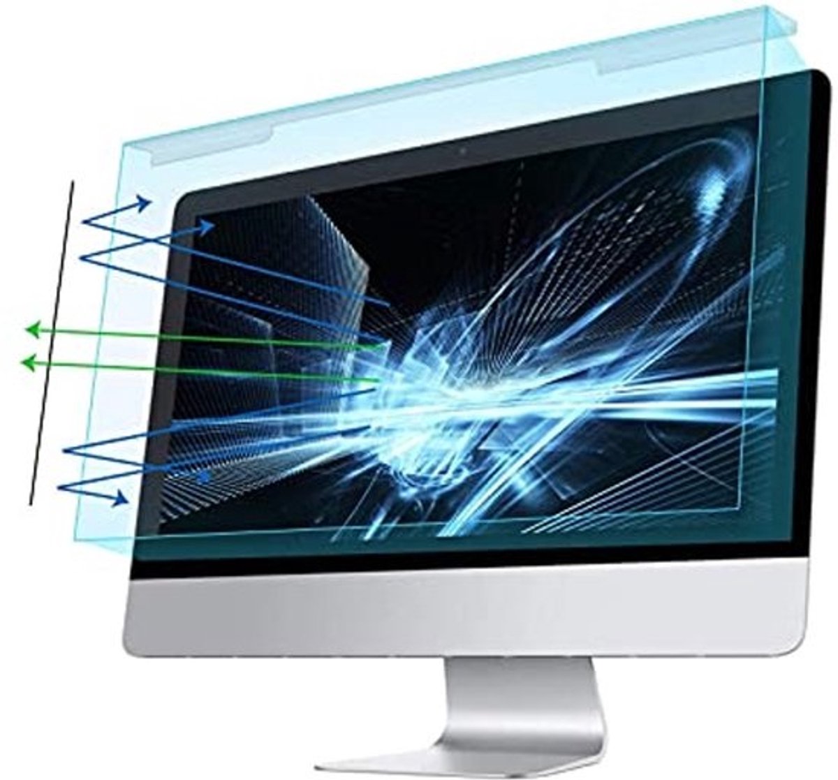 Screenbescherming 25-27 inch voor monitoren - UV- en Blauwlichtfilter
