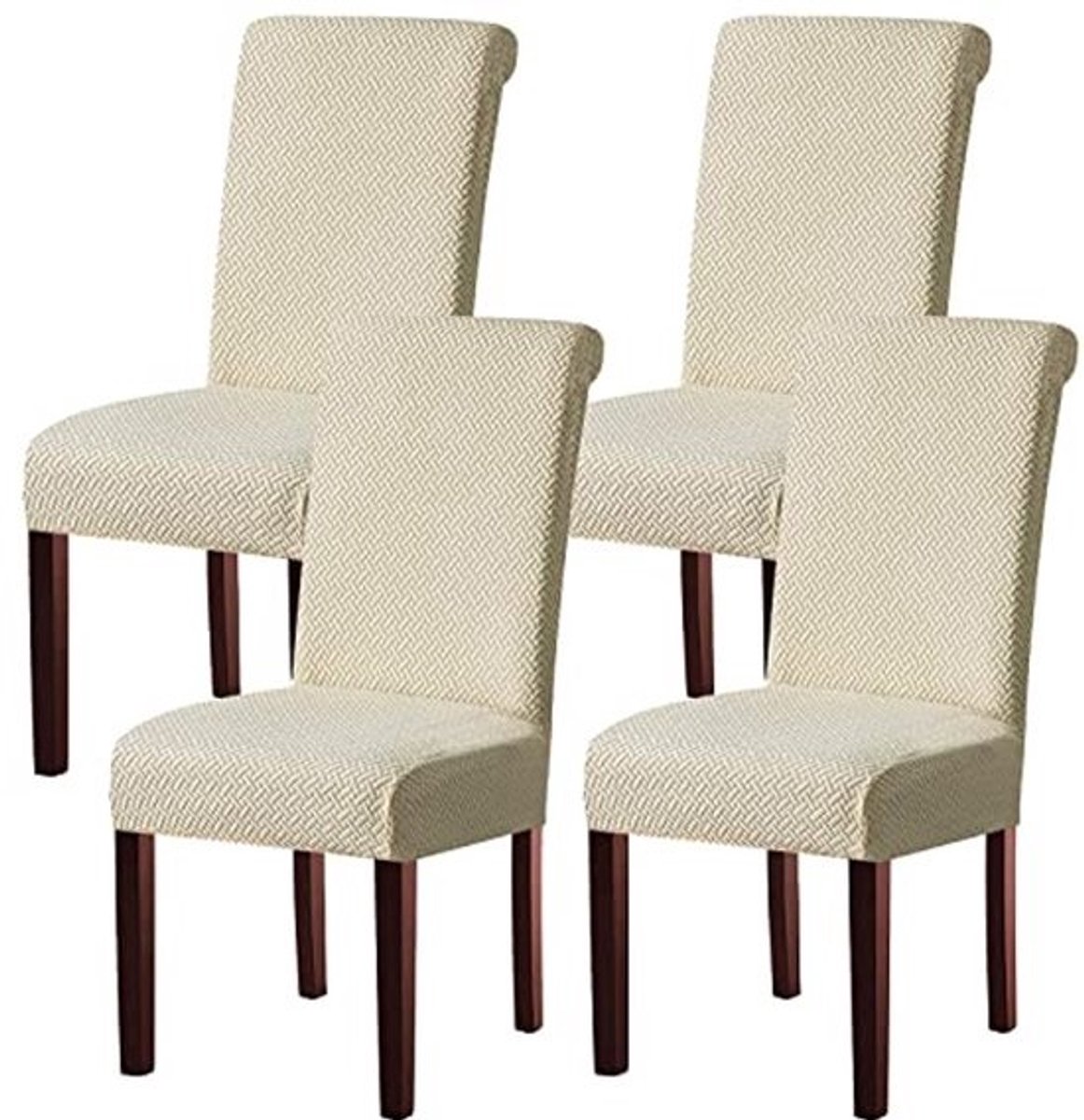 Eetkamerstoelhoezen set van 2, 4 of 6 stuks - stretch en wasbaar voor bescherming en decoratie