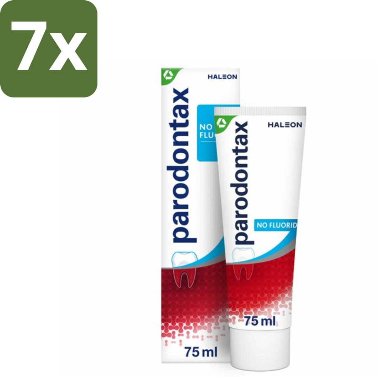 Parodontax – Tandpasta – Zonder Fluoride – 75 ml - Bulkverpakking - 7 stuks