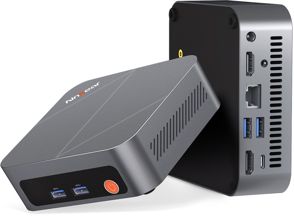 Ninkear M7 Mini PC - AMD Ryzen 5 7430U - 16GB DDR4 - 512GB M.2 SSD - Radeon Vega 7 - WiFi 6 - Dual HDMI - Windows 11 Pro