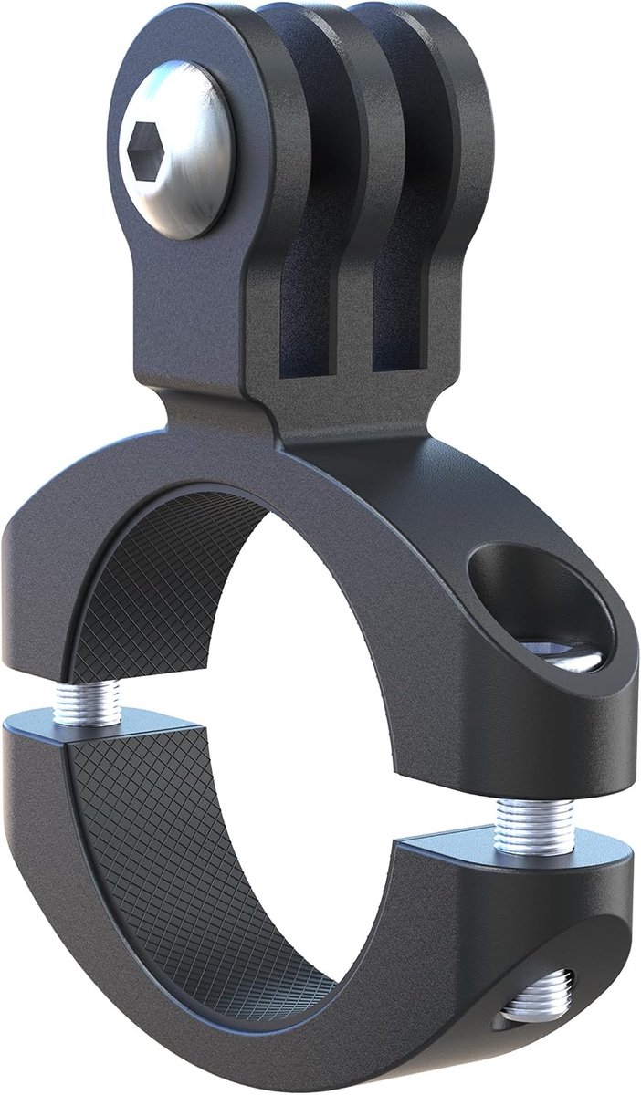KZQ 3-in-1 Fietslampenhouder - Aluminiumlegering - 3 Montagewijzen - Universele Pasvorm - Antislip & Trillingsvrij - Voor Stuur 25,4-33mm - Zwart