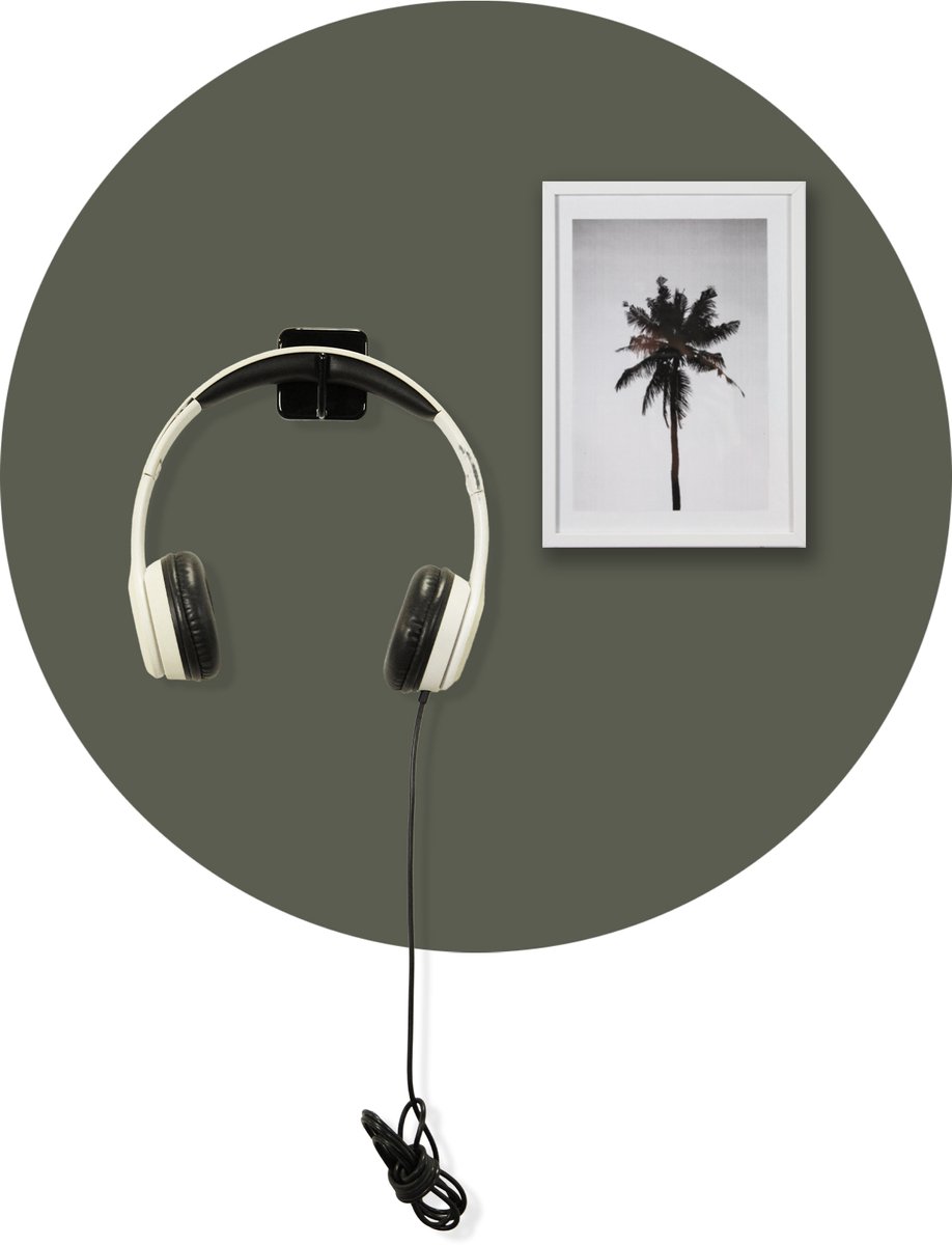 Magnetisch Krijtbord Rond - Olijfgroen - Rond - 40cm - Kamer26