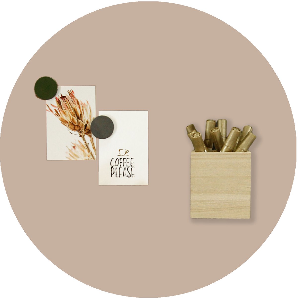 Magnetisch Krijtbord Rond - Heartwood - Rond - 40cm - Kamer26