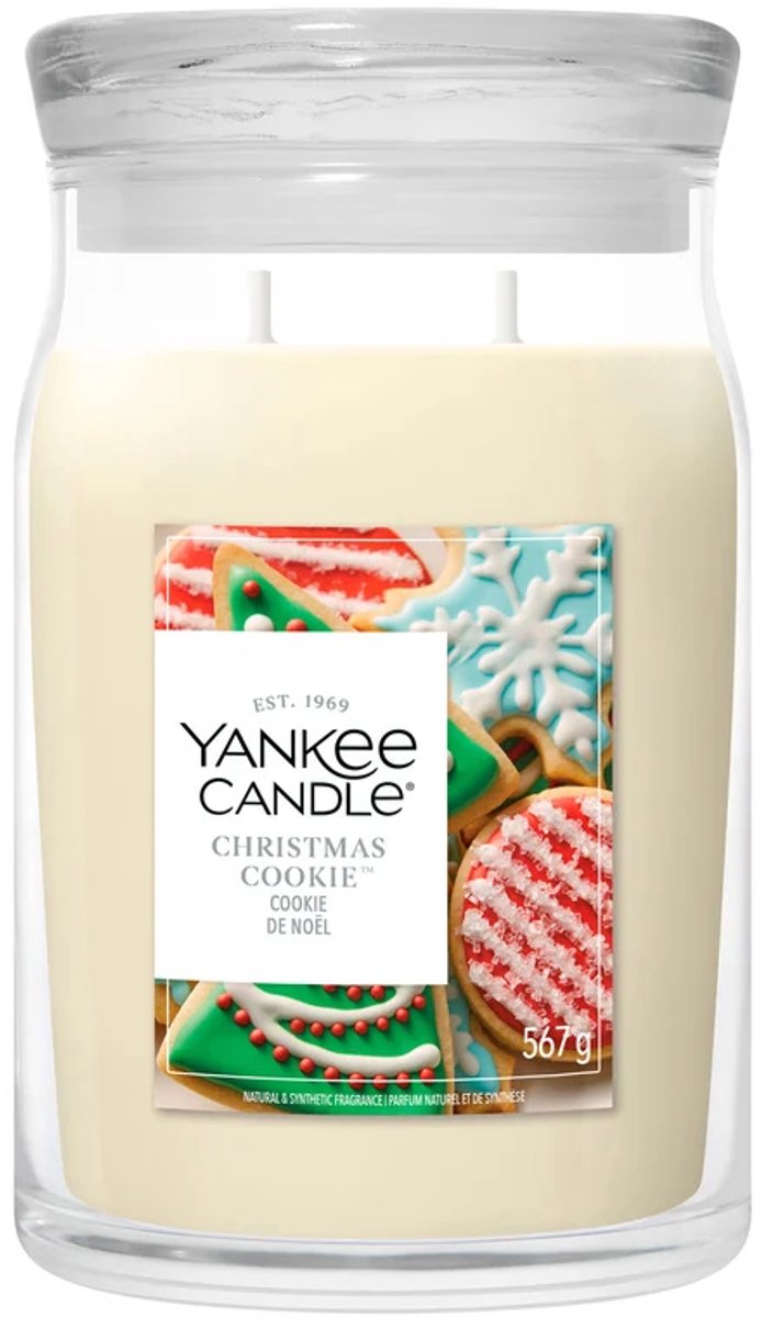 Yankee Candle - Christmas Cookie Large Jar Geurkaars - 90 branduren - twee lonten
