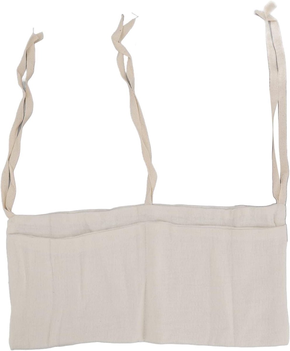 Opbergtas Babybedje - Baby Organizer - Baby Benodigdheden - Verstelbare Riem - 2 Zakken - Beige