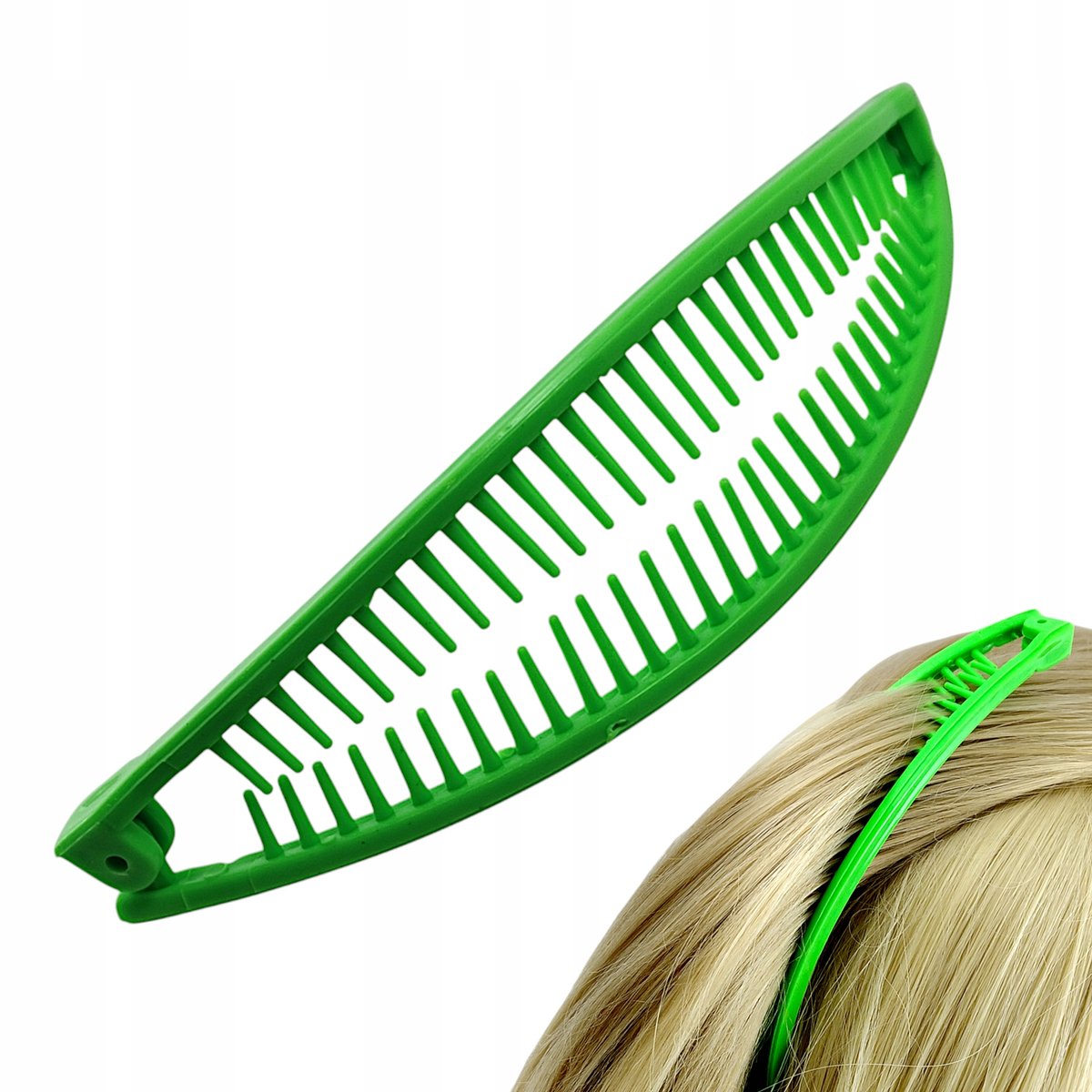 Merkloze Bananen Haarclip - Groen