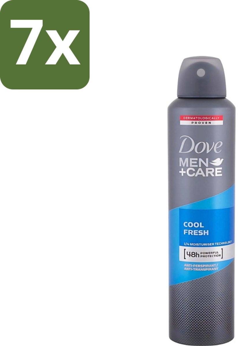 7 x Dove - Deodorant - Spray Men+Care Cool Fresh - Verfrissend en langdurige bescherming - 250 ml - Deodorant Spray - Zweetgeur - Langdurige Bescherming - Frisheid - Mannelijke Geur