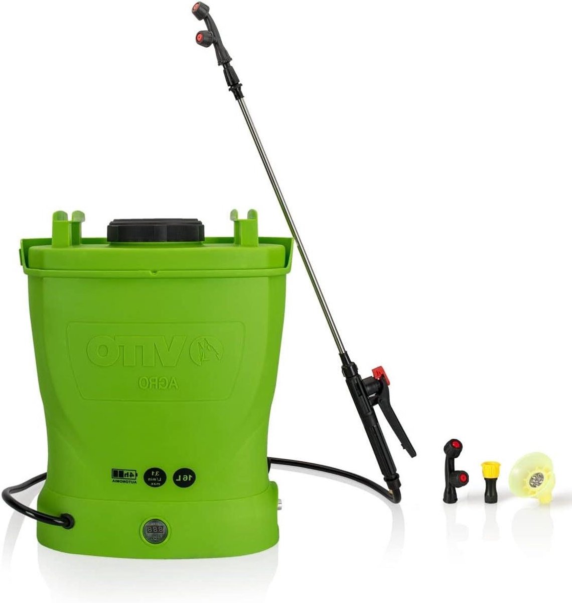 Accu Drukspuit - Rugspuit Tuinspuit - Planten Besproeien - 16 Liter Tank - 120 Cm Slang - Zwart