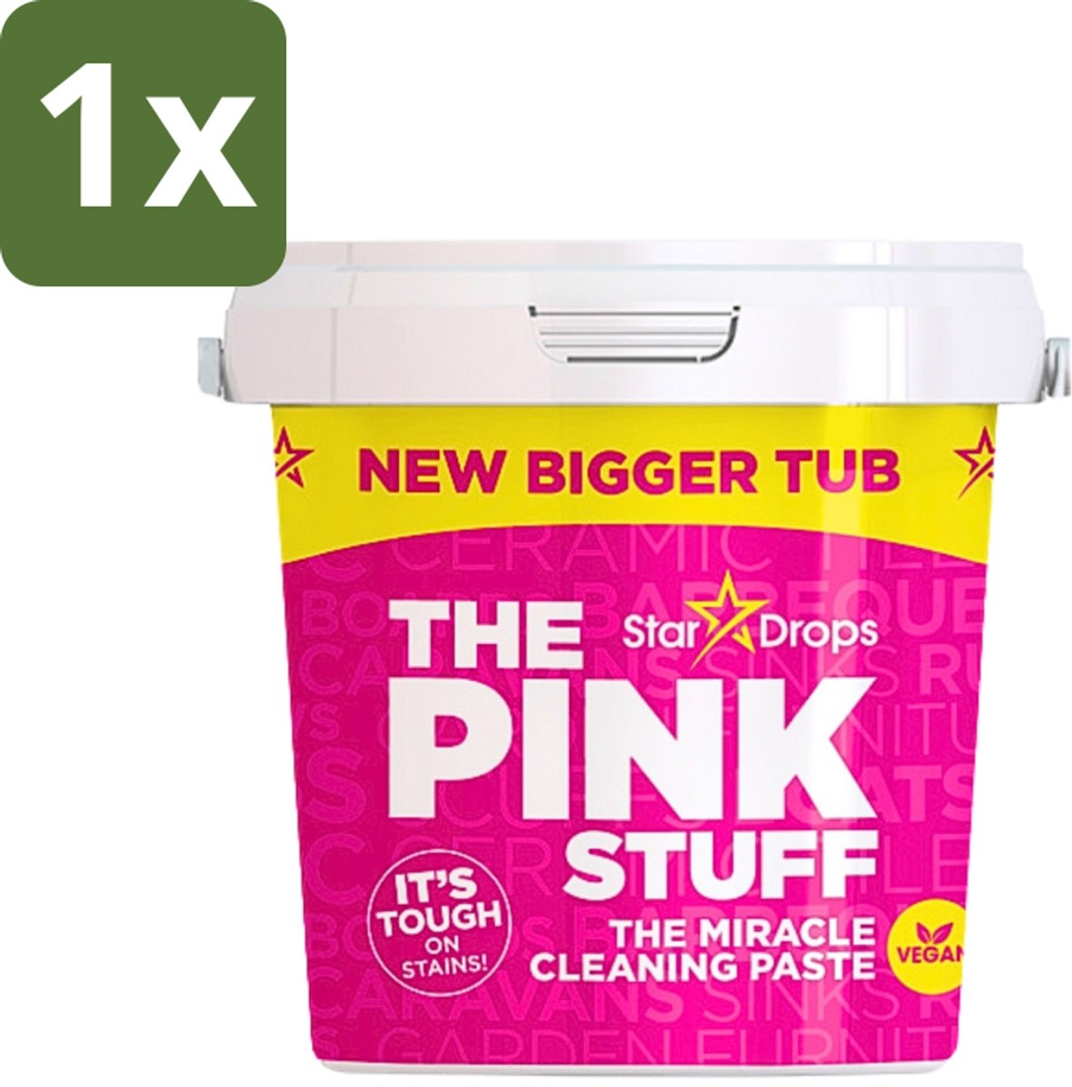 1 x The Pink Stuff - Cleaning Paste - Allesreiniger - Voor Hardnekkig Vuil - 850g - Schoonmaken - Reinigen - Hardnekkig Vuil - Roest Verwijderen - Keramische Tegels