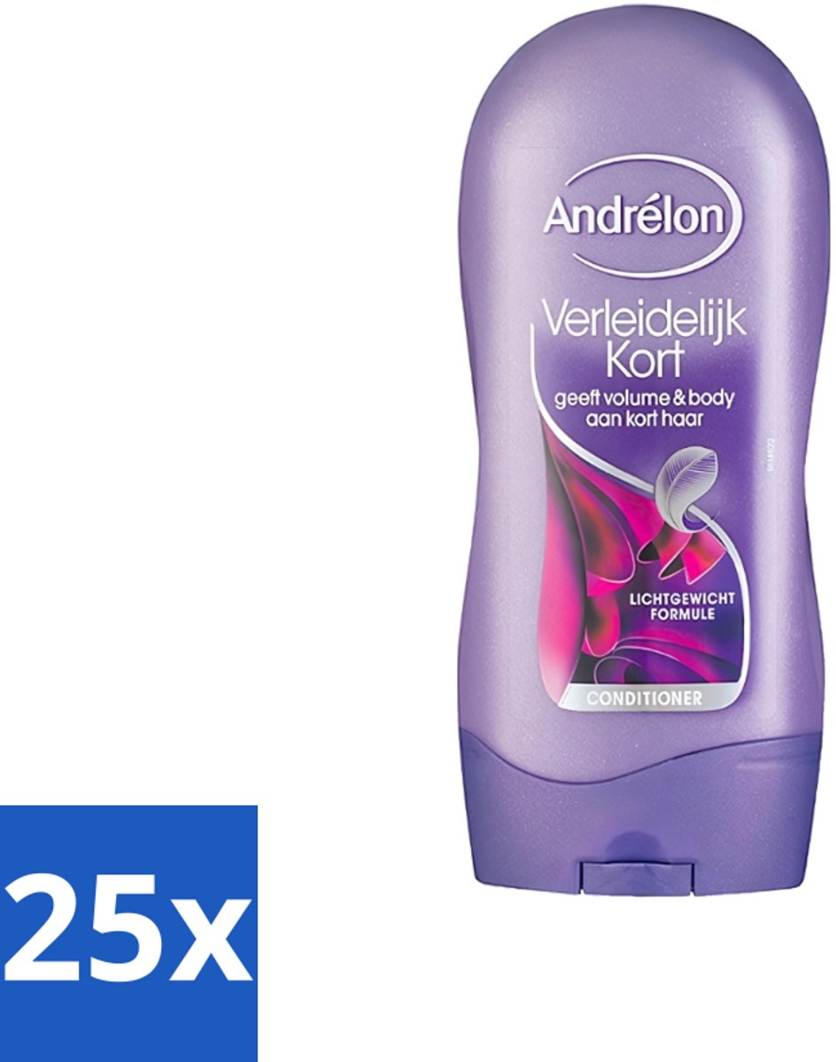 25 x Andrélon - Verleidelijk Kort - Conditioner - Voor Kort Haar - 300 ml - Kort Haar Conditioner - Volume Voor Kort Haar - Verzorging Kort Haar - Luchtig Haar - Soepel Haar