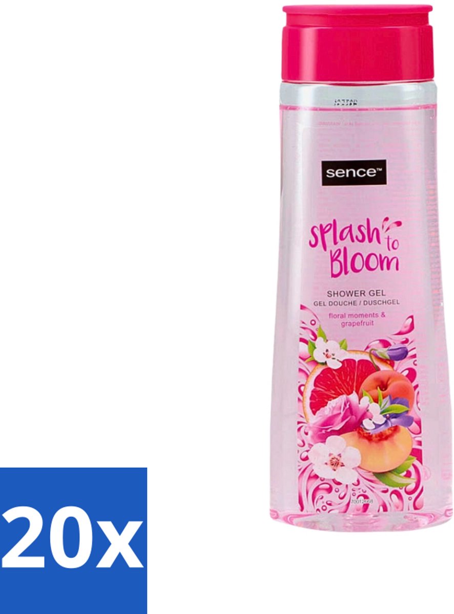 20 x Sence - Floral Moments & Grapefruit - Douchegel - Fris & Fruitig - 300 ml - Douchegel - Grapefruit - Bloemige Geur - Fris - Fruitig