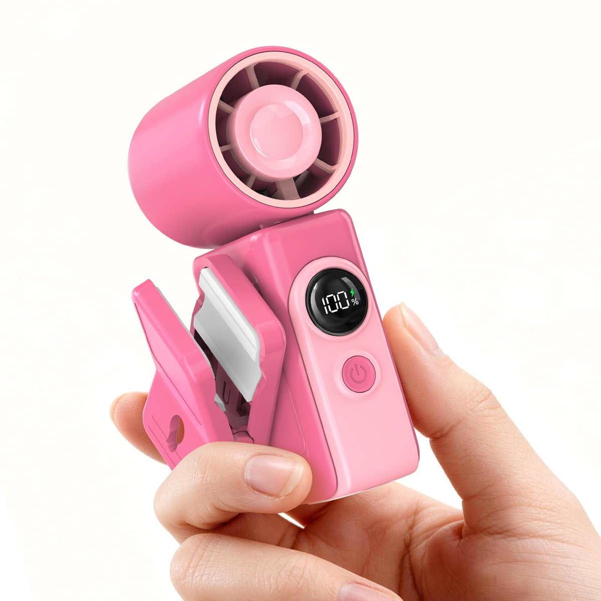Solidchoice - Draagbare Mini Ventilator met Clip en LED Display