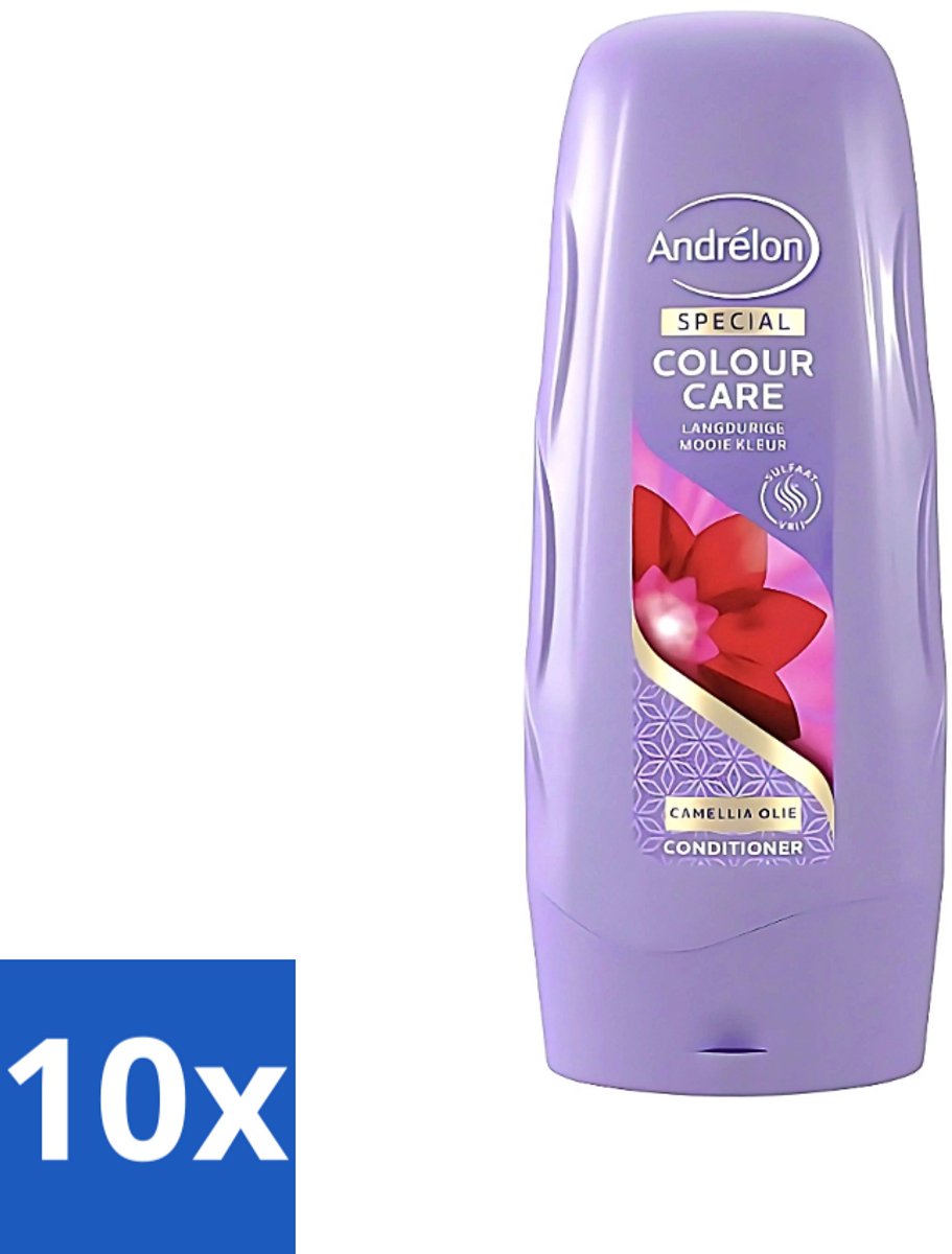 10 x Andrélon - Colour Care - Camellia Olie - Conditioner - Kleurbehoud - 300 ml - Kleurbehoud - Gekleurd Haar - Camellia-olie - Sulfaatvrije Conditioner - Haar Verzorging