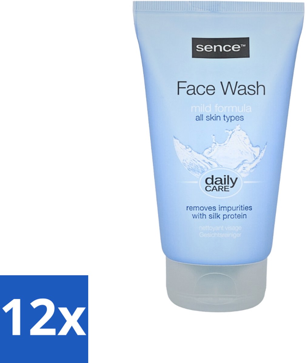 12 x Sence - Alle Huidtypes - Face Wash - Verfrissend - 150 ml - Face Wash - Huid Reinigen - Huid Verzorgen - Huid Verzorging - Huidtype