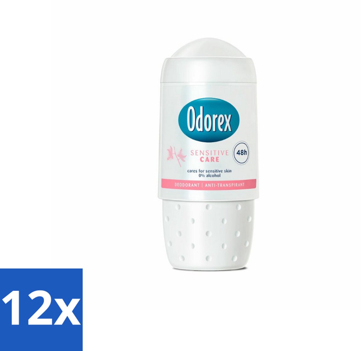 12 x Odorex Deodorant Roller Sensitive Care 50 ml - Gevoelige Huid - Deodorant - Roll-on - Huidbescherming - Zweet