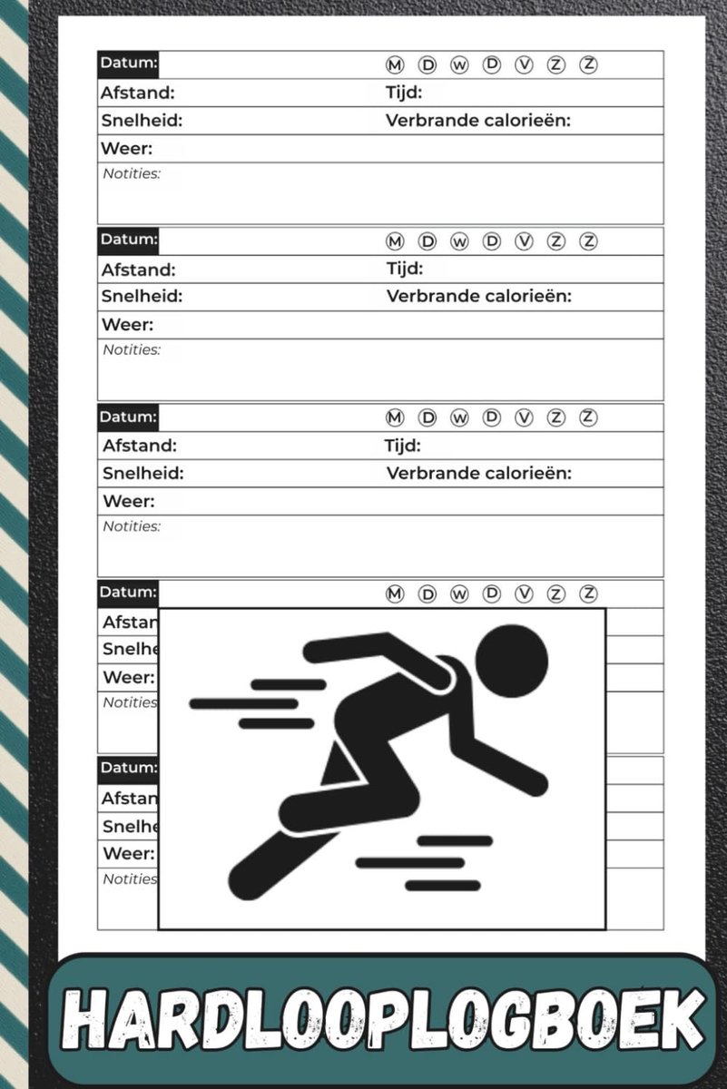 Hardlooplogboek: Houd afstand, snelheid, tijd, prestaties en trainingsdoelen bij ǀ Voor hardlopers, atleten en - ShopVlot