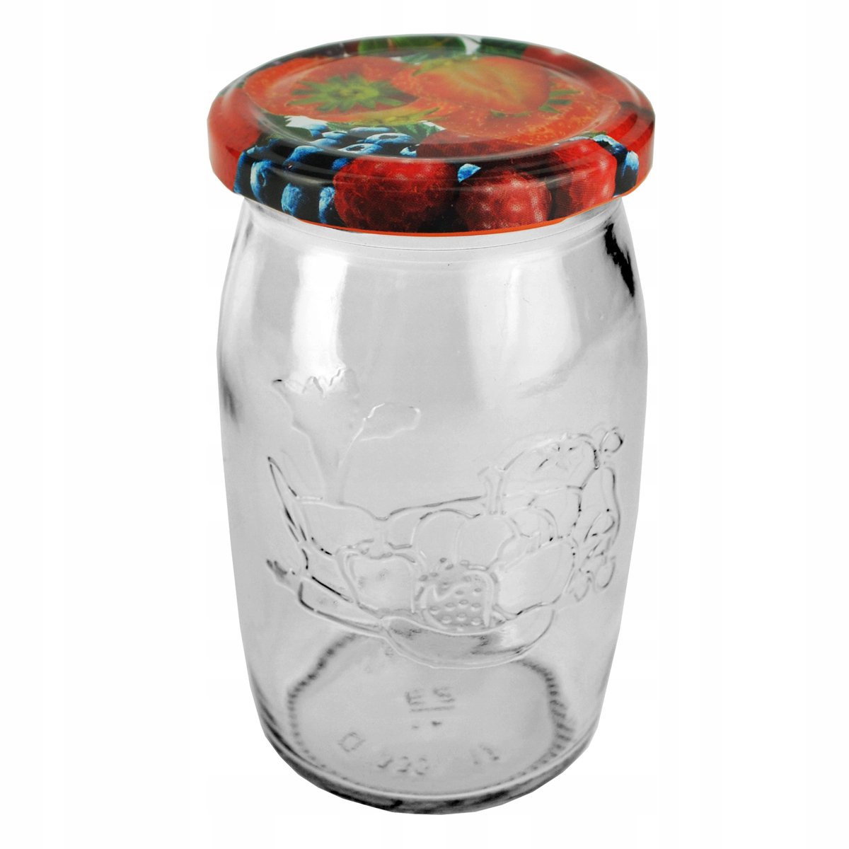 Glazen Potten 335ml Set van 6 met Vruchten Deksel - Conserveren