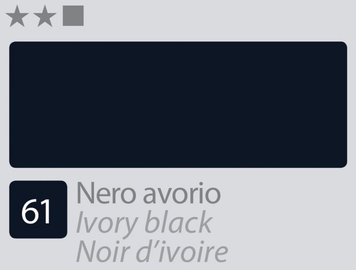 Divolo Accademia Olieverf 20 ml. - Ivory Black