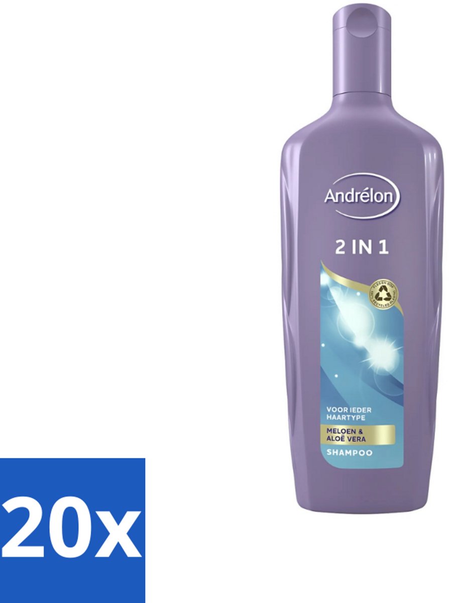 20 x Andrélon - 2-in-1 - Shampoo - Reinigt & Verzorgt - 300 ml - 2-in-1 Shampoo Conditioner - Haartype - Haartype - Haartype - Haartype