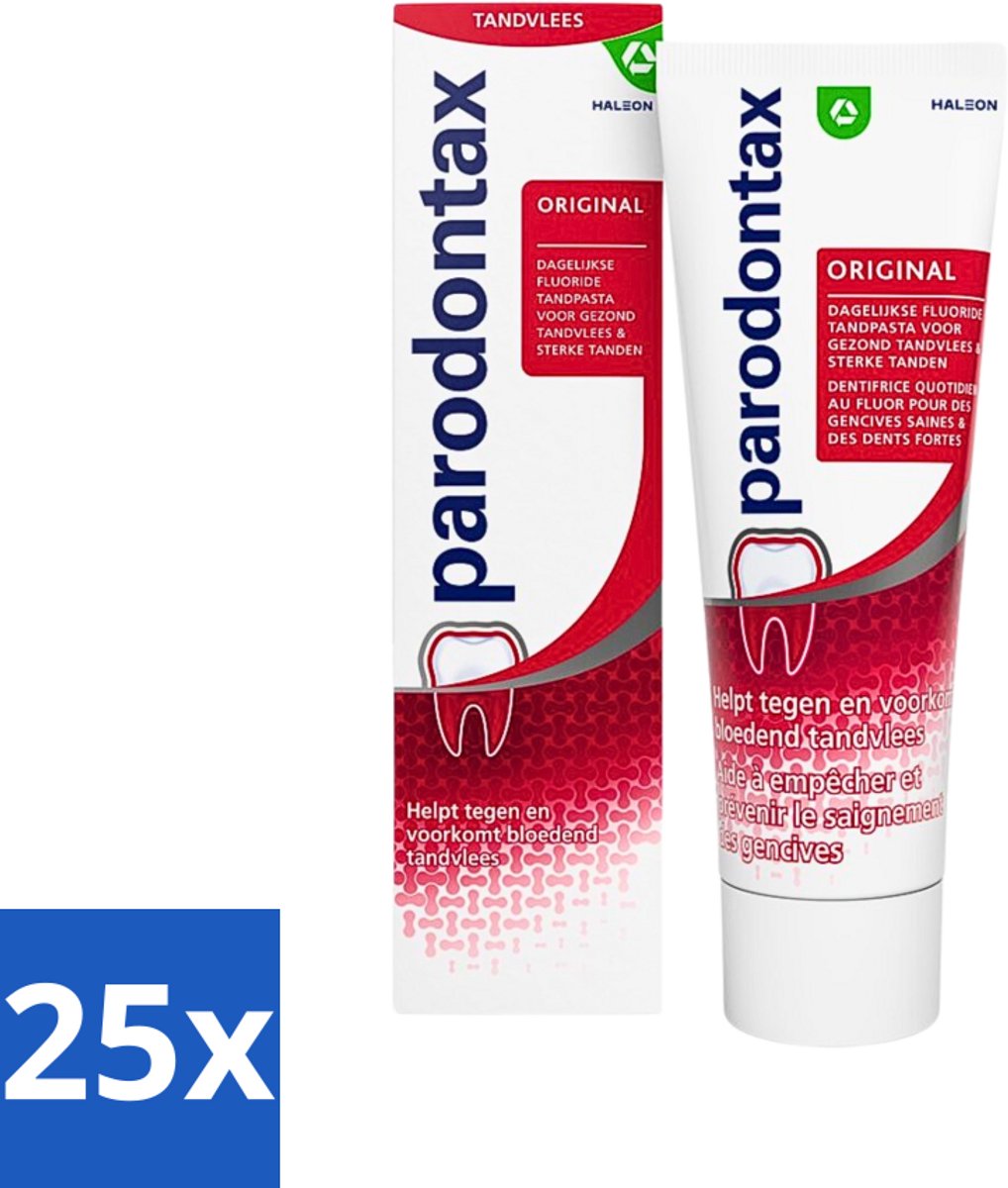 Parodontax - Tandpasta - Original - Versterkt Tandvlees & Verwijdert Tandplak - 75 ml - Bulkverpakking - 25 stuks