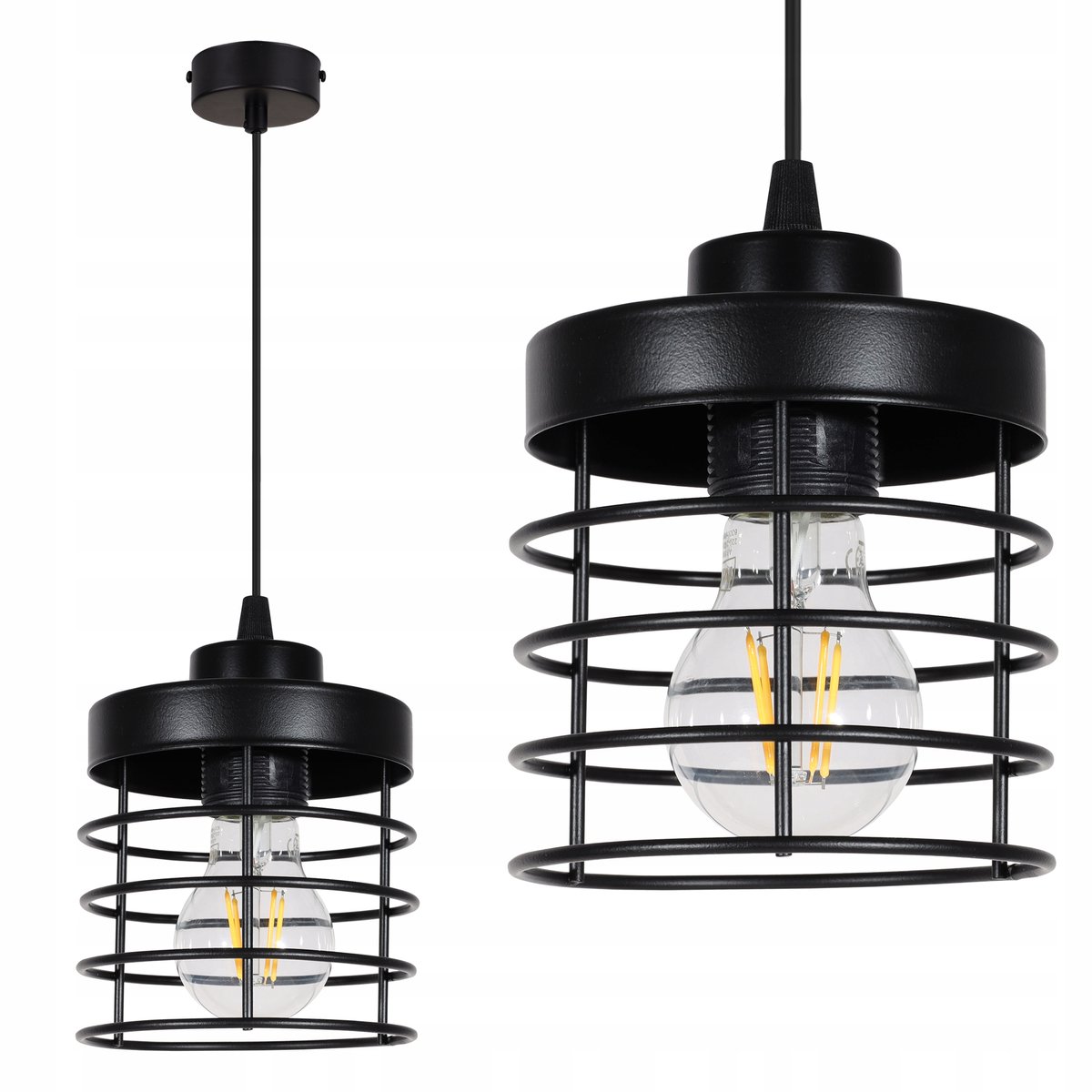 Moderne Zwarte Loft Hanglamp - Verstelbare Hoogte