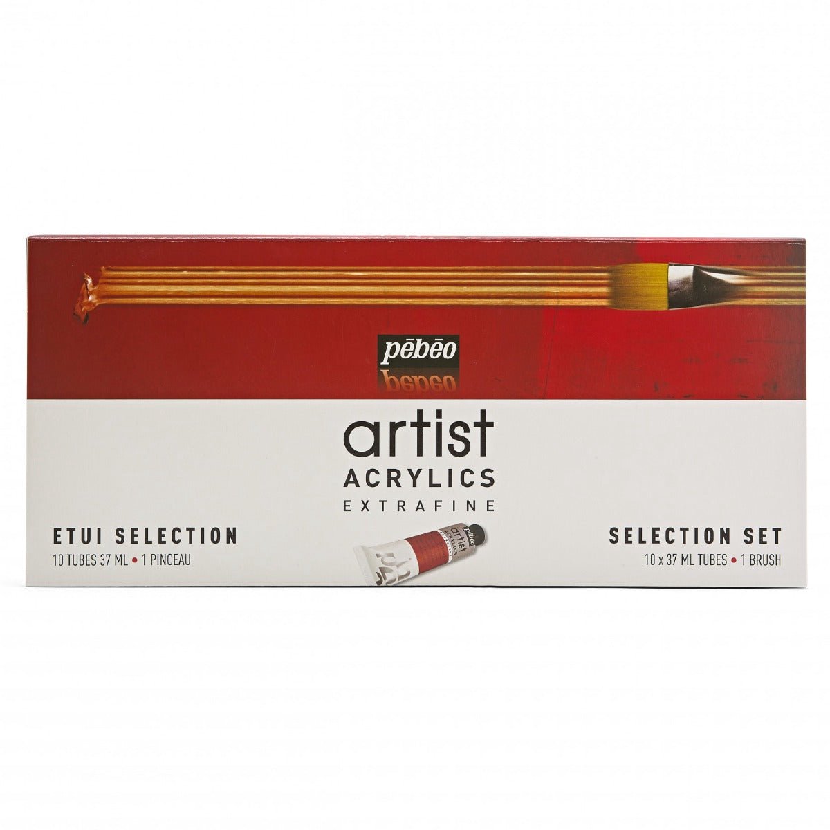 Pebeo Extrafine Artist Acrylics Paint Selection Set 10 x 37 ml.