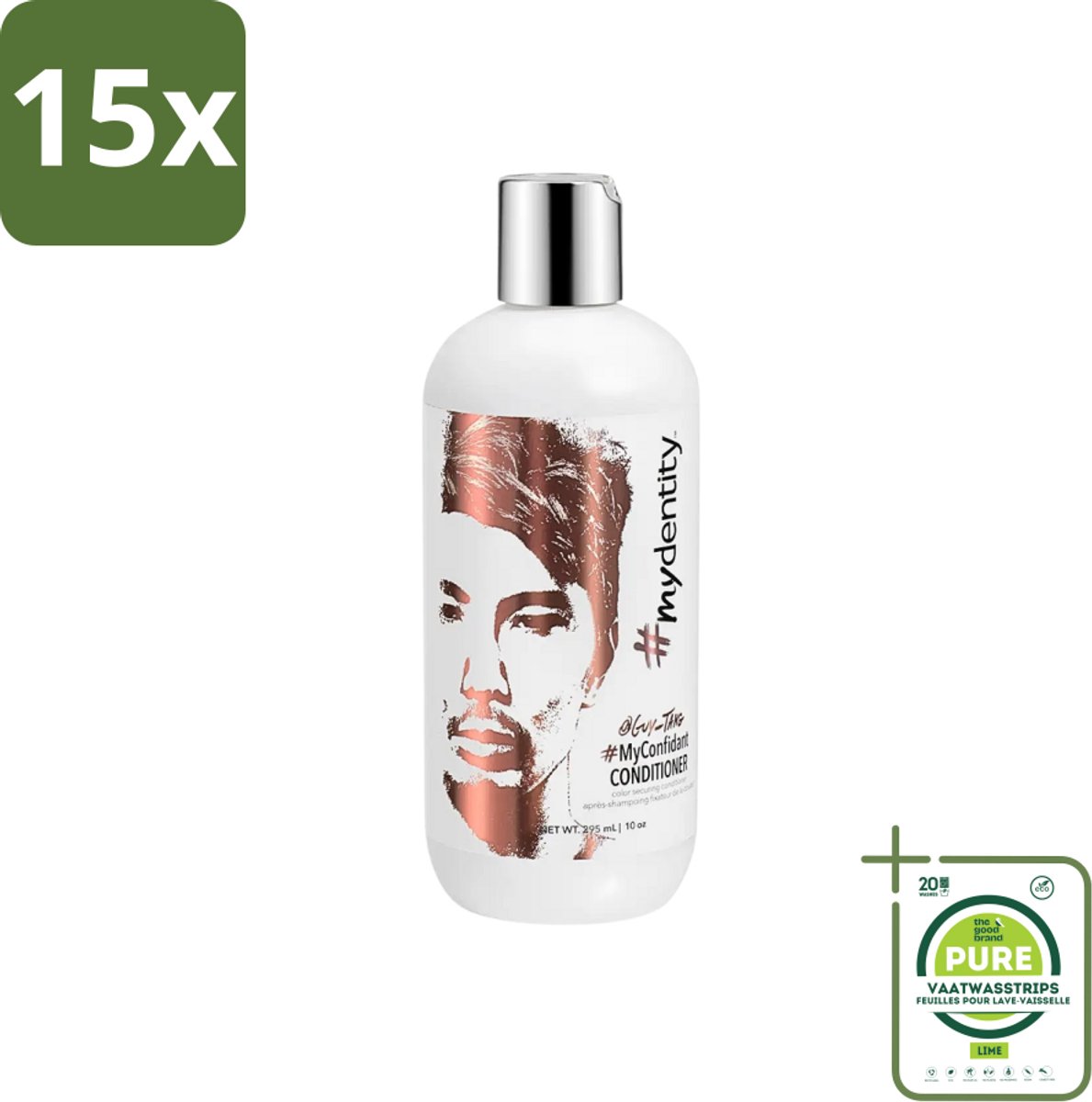 15 x My Dentity - Color Secure Conditioner - Voor Ieder Haartype - 295 ml - Grootverpakking - Kleurvervanging - Haarkleur - Haarkleur Bescherming - Haarkleur Verzorging - Haarkleur Stabilisatie
