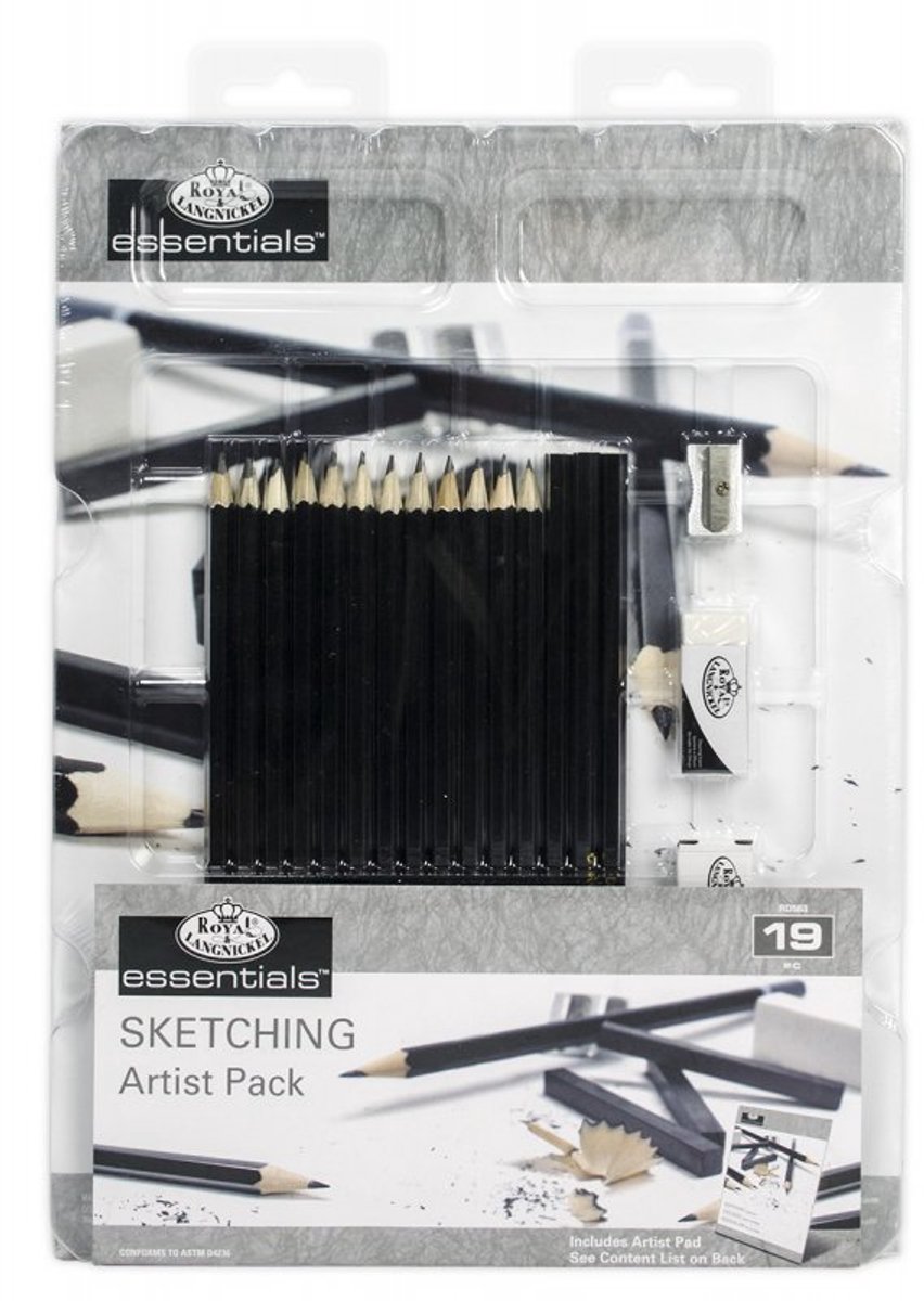 R&L Essentials Sketching Artist Set - 19 Pack
