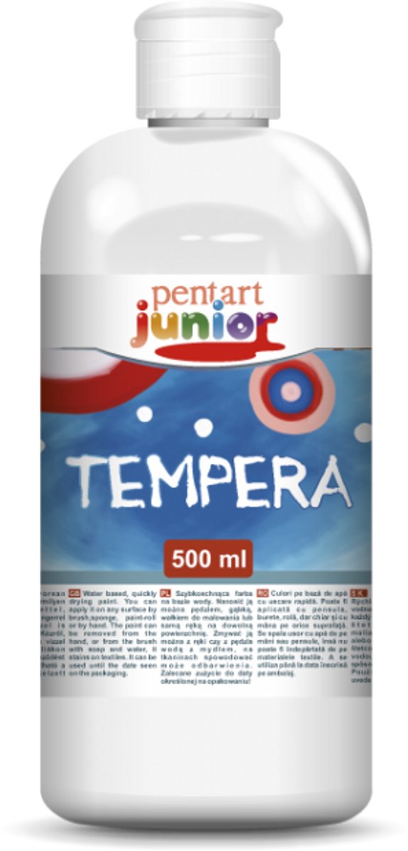Tempera Verf Pentart 500 ml. - White