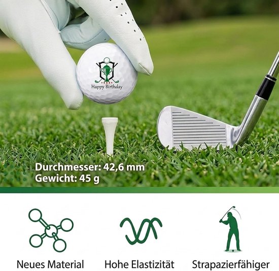 Set van 3 grappige golfballen als verjaardagscadeau voor golfliefhebbers, inclusief opbergtas en unieke ontwerpen — afbeelding 5
