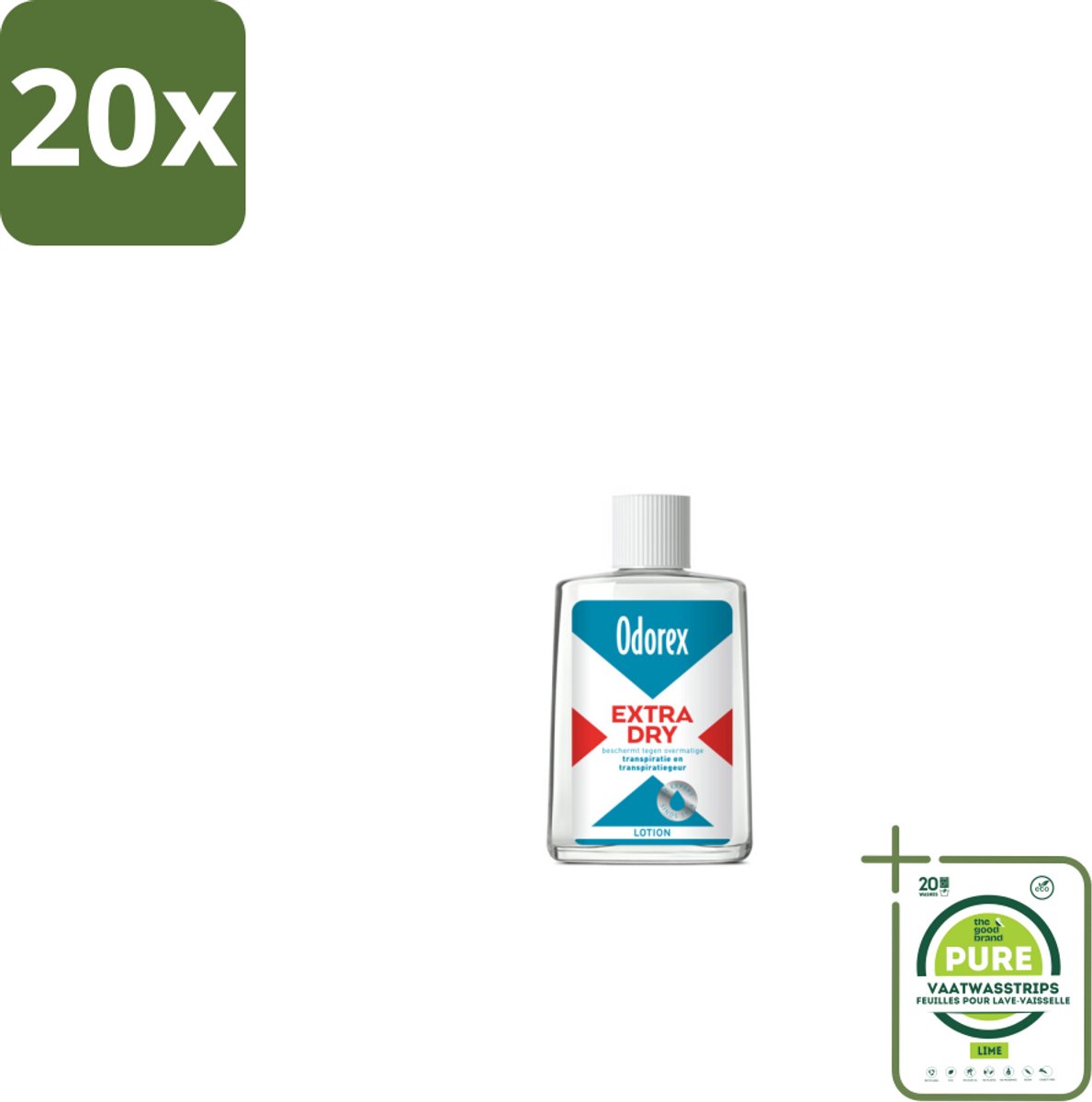 20 x Odorex Extra Dry Lotion 50 ml - Grootverpakking - Extra Dry - Overmatig Zweten - Zweetgeur - Deodorant - Vloeibare Lotion