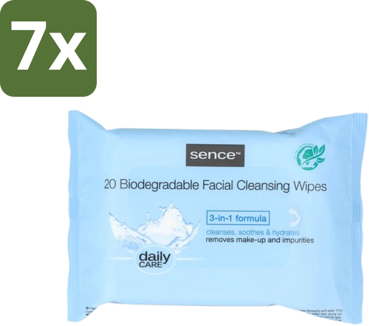 7 x Sence - Normale Huid - Gezichtsreinigingsdoekjes - Mild Reinigend - 20 Doekjes - Gezichtsreinigingsdoekjes - Normale Huid - Reinigingsdoekje - Make-up Verwijderen - Huid Reinigen