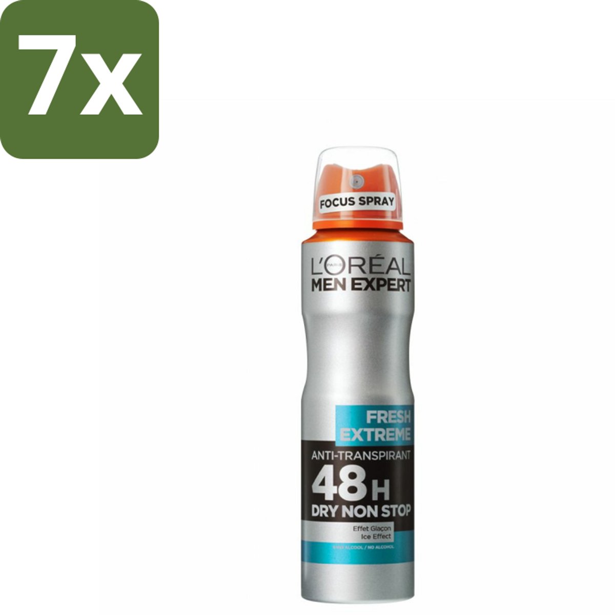 7 x L'Oréal Men Expert Deodorant Spray Fresh Extreme 150 ml - Deodorant Spray - Anti-geur - Transpiratiecontrole - 48 Uur Bescherming - Fris Gevoel