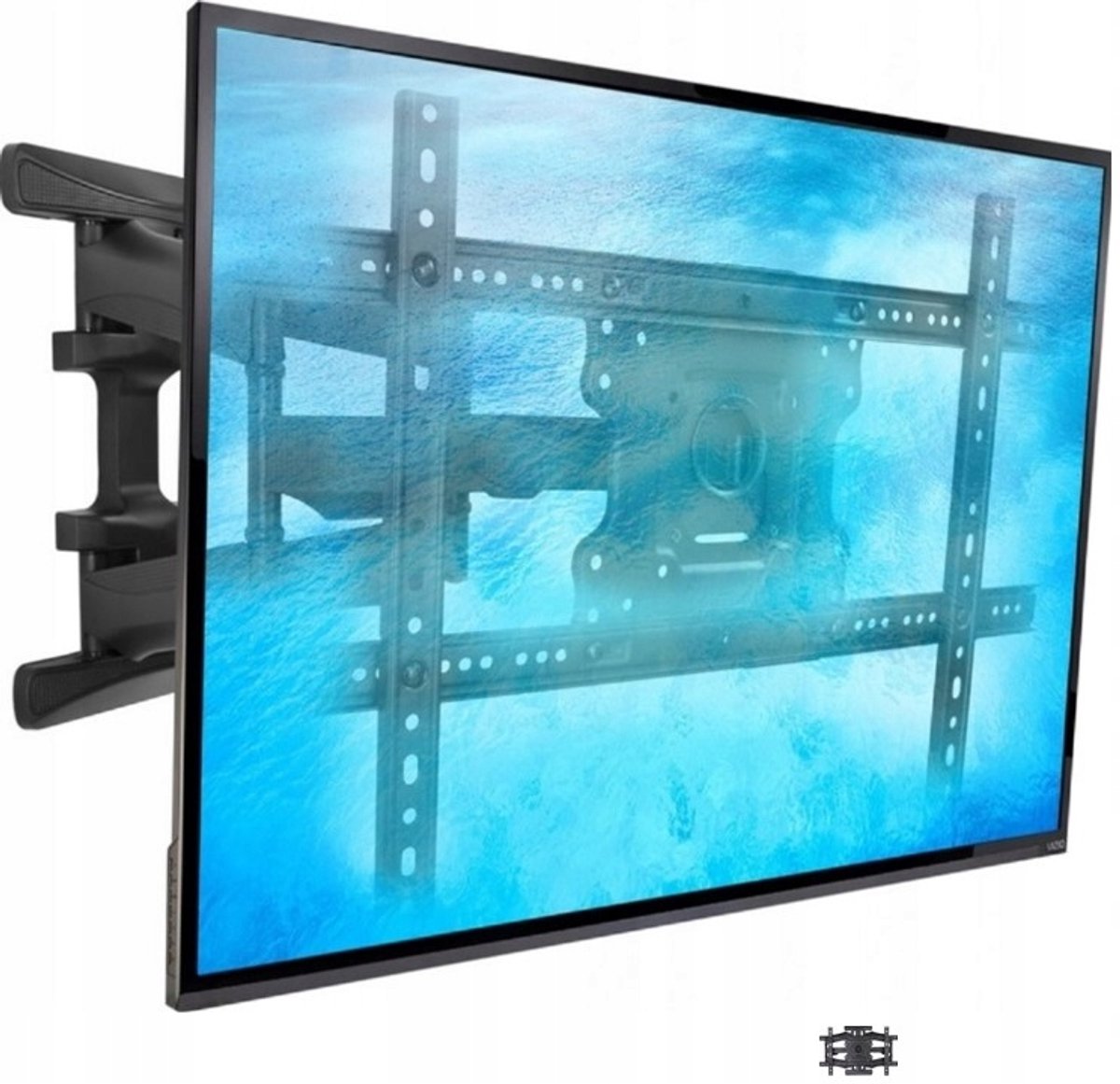 Draaibare TV-muurbeugel, verstelbaar, 45,5 kg, tot 70 inch