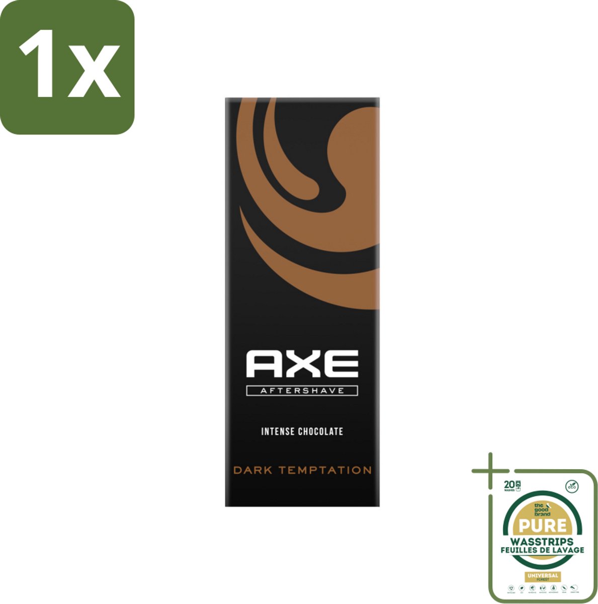 1 x Axe Dark Temptation Aftershave 100 ml- Aftershave - Chocolade - Aftershave Geur - Verleidelijk Aroma - Huidkalmering
