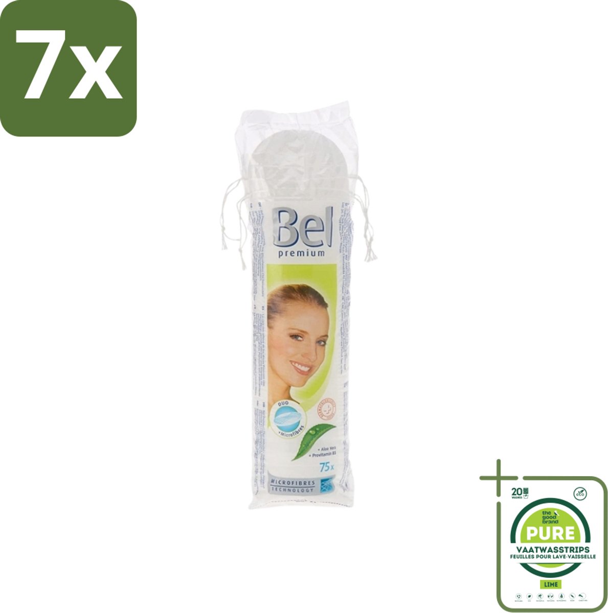 7 x Hartmann Bel - Wattenpads Premium Klein Rond - 75 stuks per verpakking - Grootverpakking - Bel Wattenpads - Biologische Wattenpads - Katoen Wattenpads - Milieuvriendelijke Wattenpads - Gezichtsverzorging