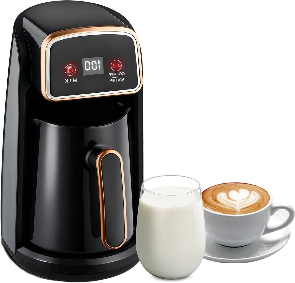 Automatische Koffiezetter - Koffiepot Elektrisch - Authentieke Koffie - Dubbel Verwarmingssysteem - 300 ml Capaciteit - Zwart